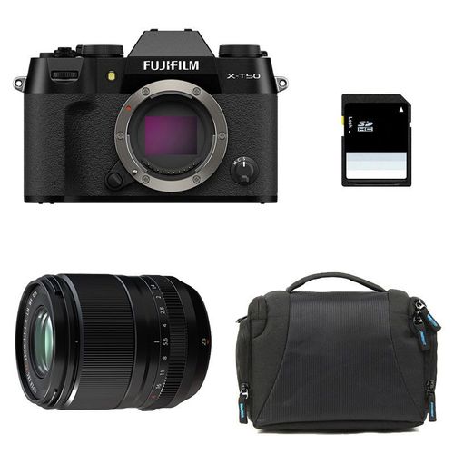 FUJIFILM X-T50 NOIR + 23mm f/1.4 WR Garanti 3 ans + Sac + Carte SD 8 Go