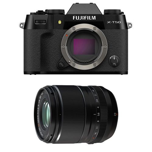 FUJIFILM X-T50 NOIR + 23mm f/1.4 WR Garanti 3 ans