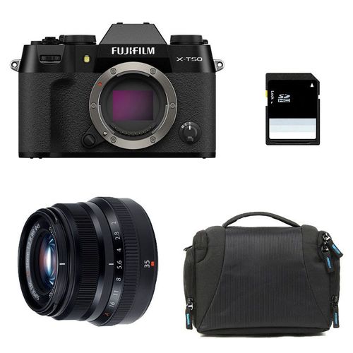FUJIFILM X-T50 NOIR + 35mm f/2 WR Garanti 3 ans + Sac + Carte SD 8 Go
