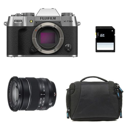 FUJIFILM X-T50 SILVER + 16-80 Garanti 3 ans + Sac + Carte SD 8 Go