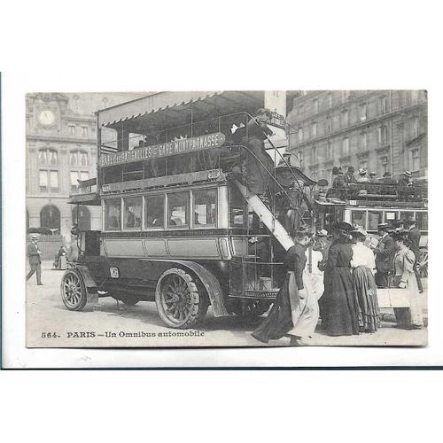 Cp . Paris . Un Omnibus Automobile