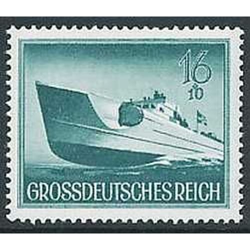 Allemagne, 3ème Reich 1944, Très Beau Timbre Neuf** Luxe Yvert 799, Journée Des Héros, Vedette Lance Torpille Ou "Schnellboot". -