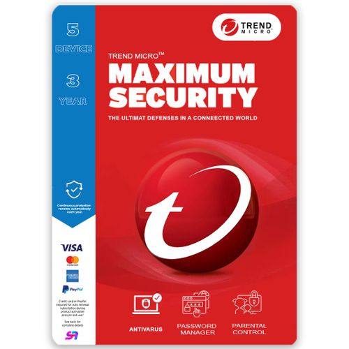 Trend Micro Maximum Security (5 Appareils, 3 Ans )- The Ultimate Defence In A Connected World