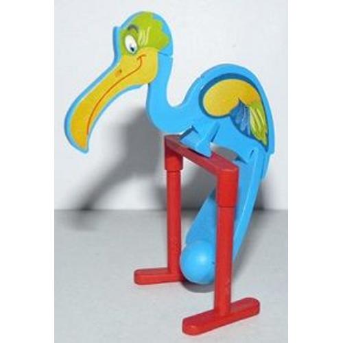 Figurine "Kinder" (1994) - Oiseau Sur Perchoir / N° 1 - Héron Bleu ( K95n90 / K95-90 )