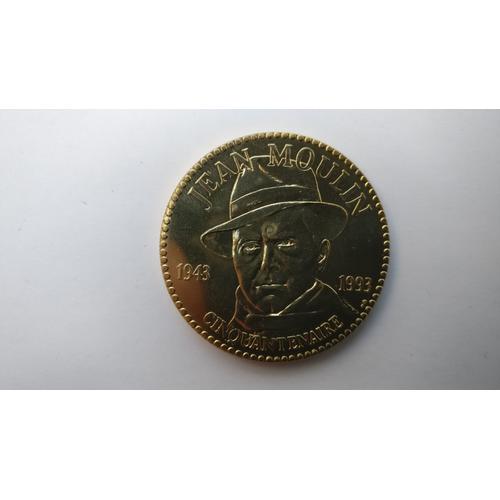 France, Médaille, 1939-1945 Conseil National De La Résistance - Jean Moulin - 1993