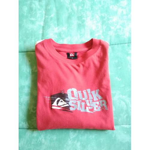 Sweat/Tee Shirt Manches Longues Quicksilver Taille 10 Ans Rouge