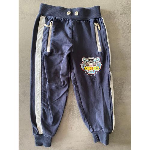 Pantalon De Jogging Bleu Marine Et Gris Kenzo Taille 3/4 Ans