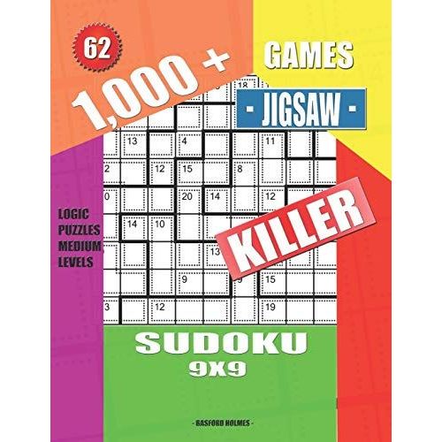 1,000 + Games Jigsaw Killer Sudoku 9x9: Logic Puzzles Medium Levels: 62