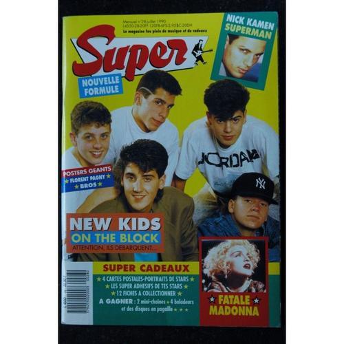 Super N° 28 Juillet 1990 Cover Madonna Fatale New Kids On The Block Michael Jackson + Posters Geant Bros Florent Pagny