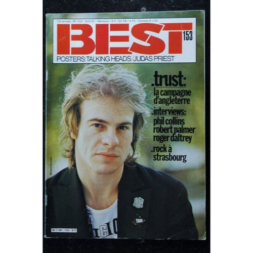 Best 153 Avril 1981 Talking Heads Judas Priest Trust Phil Collins Palmer Daltrey + Posters Talking Heads Judas Priest