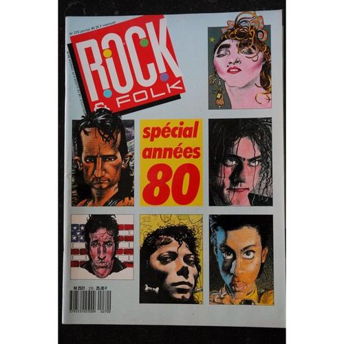Rock & Folk 270 Spécial Années 80 Daho Clapton Jim Le Roi Lézard Et Les Doors Mano Negra Stones