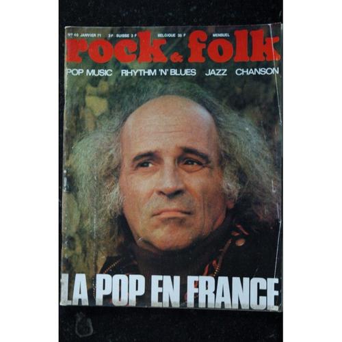 Rock & Folk 048 N° 48 Janvier 1971 Couverture Leo Ferre Aphrodite Child's Brigitte Fontaine Donovan Zappa Neil Young