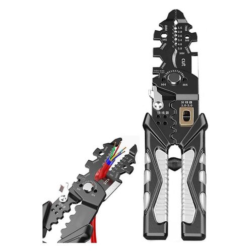1PCS Multifunctional Wire Stripper Crimper Cable Cutter Pliers, 25-In-1 Wire Stripping Tool, Electr