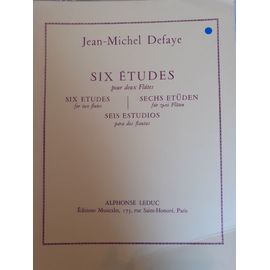 Jean-Michel Defaye : Six Études Pour Deux Flûtes