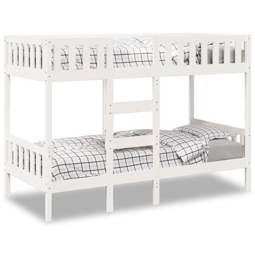 Vidaxl Lit Superposé Blanc 90x200 Cm Bois De Pin Massif