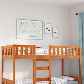 Vidaxl Lit Pour Enfants Sans Matelas Cire Marron 90x200 Cm Pin Massif