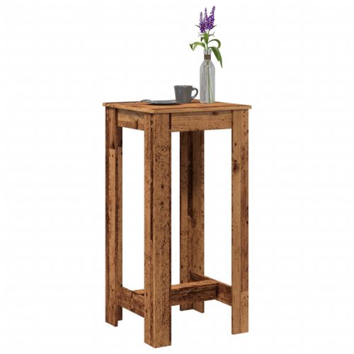 Vidaxl Table De Bar Vieux Bois 51x50x103,5 Cm Bois D'ingénierie