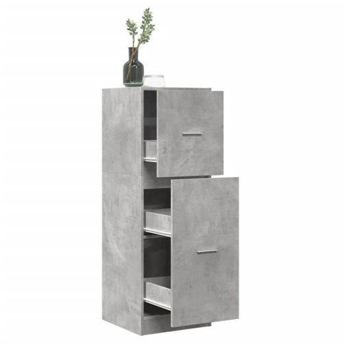 Vidaxl Armoire D'apothicaire Gris Béton 40x41x118 Cm Bois D'ingénierie
