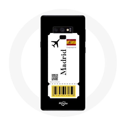 Coque Pour Samsung Galaxy Note 9 Billet D'avion Madrid Espagne