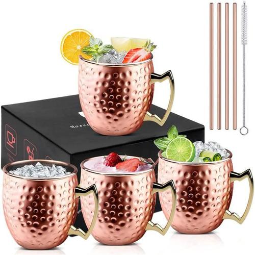 Mug Moscow Mule, 2 tasses en cuivre idéales pour toute boisson