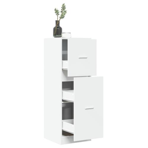 Vidaxl Armoire D'apothicaire Blanc 40x41x118 Cm Bois D'ingénierie