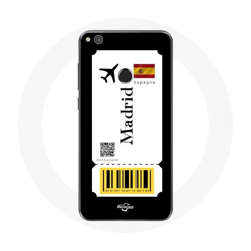 Coque Pour Huawei P8 Lite 2017 Billet D'avion Madrid Espagne