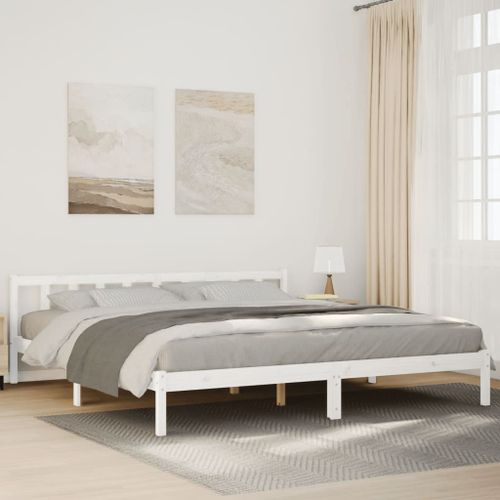 Vidaxl Cadre De Lit Extra Long Sans Matelas 200x220 Cm Bois Massif Pin