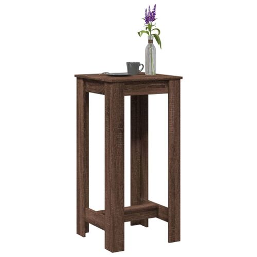 Vidaxl Table De Bar Chêne Marron 51x50x103,5 Cm Bois D'ingénierie