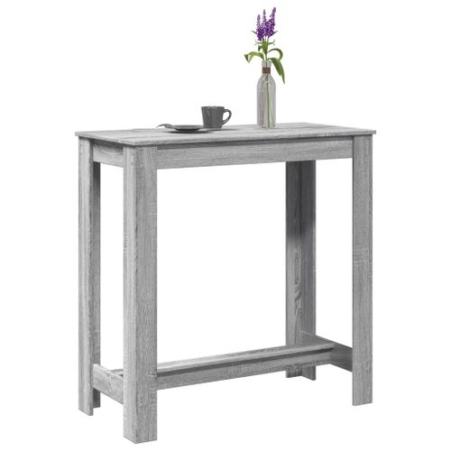 Vidaxl Table De Bar Sonoma Gris 102x50x103,5 Cm Bois D'ingénierie