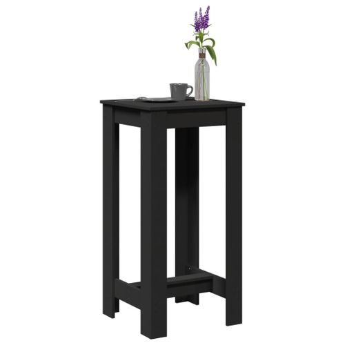 Vidaxl Table De Bar Noir 51x50x103,5 Cm Bois D'ingénierie