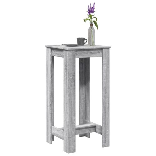 Vidaxl Table De Bar Sonoma Gris 51x50x103,5 Cm Bois D'ingénierie