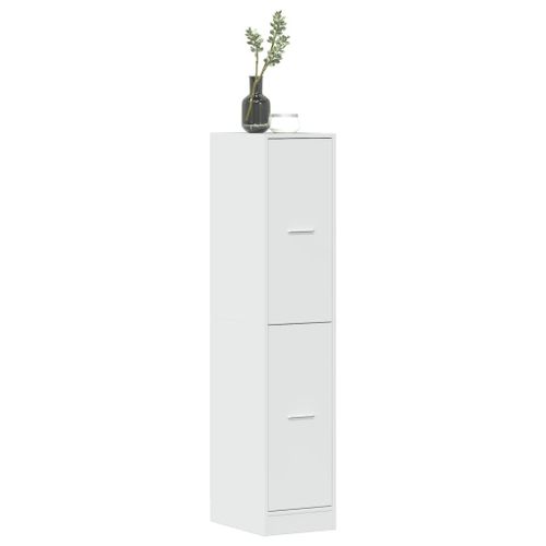 Vidaxl Armoire D'apothicaire Blanc Brillant Bois D’Ingénierie