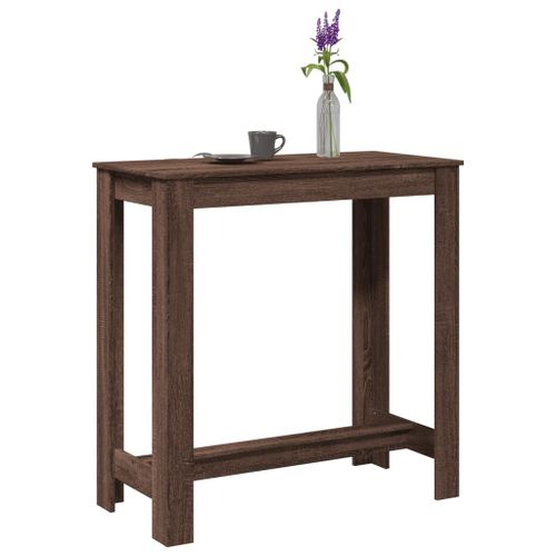 Vidaxl Table De Bar Chêne Marron 102x50x103,5 Cm Bois D'ingénierie