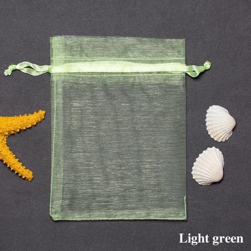 Papier Cadeau ,Light Green--100 Pcs/Lot Organza Sac Bijoux Emballage Bonbons Fête De Mariage Goodie Emballage Faveurs Gâteau Poches