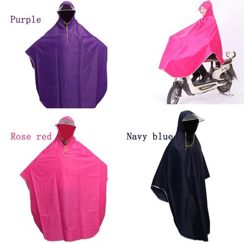 Hommes Femmes Vélo Imperméable Pluie Cape Poncho Capuche Coupe