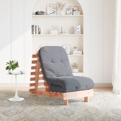 Vidaxl Canapé-Lit Futon Avec Matelas 60x206x11 Cm Bois Massif Douglas