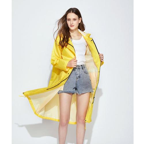 PONCHO, yellow-M--Manteau imperméable Long pour homme et femme, veste de  pluie, avec capuche, pour randonnée en plein air, voyage, pêc