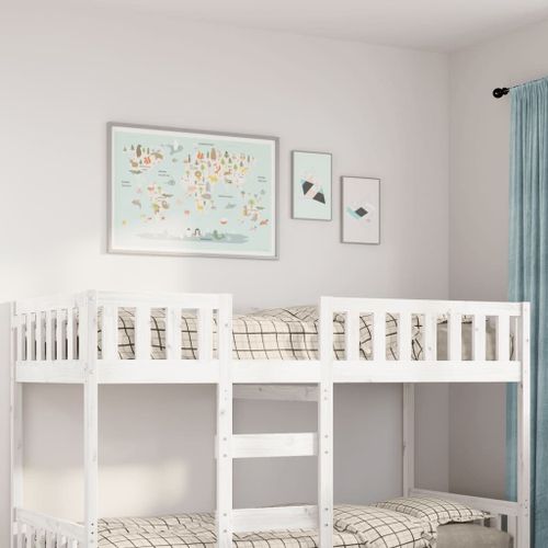 Vidaxl Lit Pour Enfants Sans Matelas Blanc 90x190cm Bois De Pin Massif