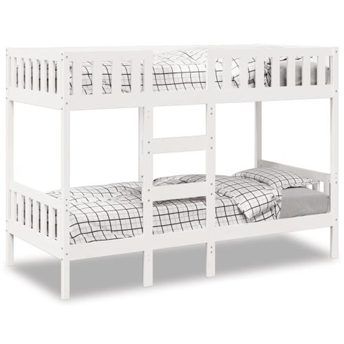 Vidaxl Lit Superposé Blanc 90x190 Cm Bois De Pin Massif
