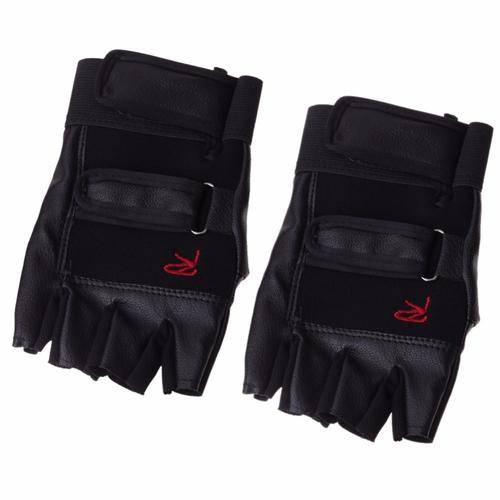 Gants De Sport En Cuir Pu, 16.5x11cm, Pro, Levage De Poids, Exercice, Fitness, Avec Fermeture De Poignet Réglable