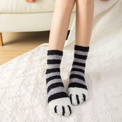 Chaussettes De Sol D'intérieur En Velours Corail Pour Femmes, Nouvel Arrivage, Mignon, Dessin Animé, Automne Hiver, Garder Au Chaud, Accessoires