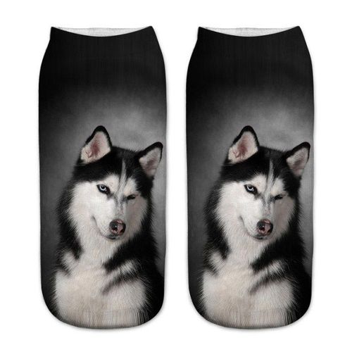 Chaussettes Courtes En Coton Unisexe Pour Bébé Fille Et Garçon, Imprimé Dessin Animé En 3d, Motif Chien Heureux, Design Amusant, Offre Spéciale
