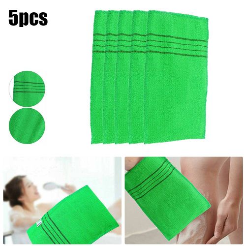 Serviette De Bain Pour Sauna, Tissu Vert De Haute Qualité, 5 Pièces, Serviette De Bain, Gommage Du Corps, Grain Grossier