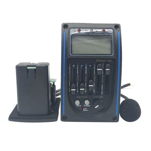Kit De Micro Piézo Pour Guitare Acoustique, 5 Bandes, Pré-Ampli Eq, Accordeur Lcd, Système D'égaliseur, Support De Batterie, Étui Gxmf, Lc-5