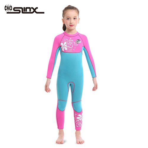 Combinaisons De Plongée Pour Enfants, 3mm, À Manches Longues, Garde Au Chaud, Maillot De Bain Complet Pour Filles, Costume De Surf Humide
