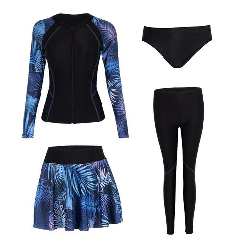 Maillot De Bain Imprimé Pour Femmes, Manches Longues, Pantalon Long, Push Up, 95kg, Body, Grande Taille, Vêtements De Plage