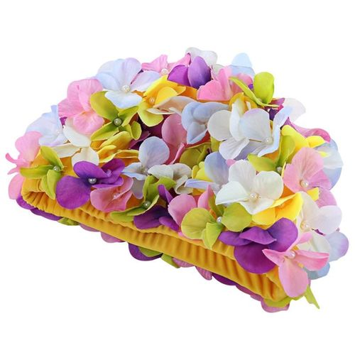 Chapeau De Bain À Pétales Pour Femmes, Design Floral, Turban En Nylon
