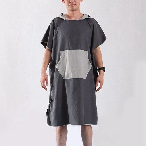 Robe De Plage En Microfibre, Poncho Avec Capuche, S?chage Rapide, L?ger, Peignoir De Bain Pour Combinaison De Natation, Surf En Piscine