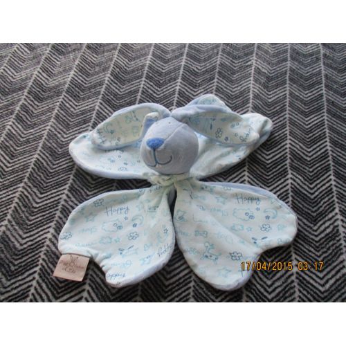 Doudou Plat Lapin Bleu P'tit Lapin Cmp