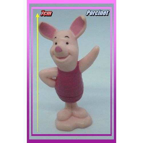 Figurine Winnie L'ourson - Porcinet Le Cochon - 7cm